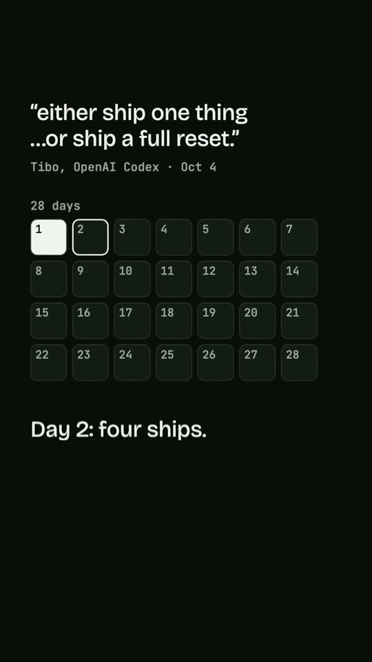Reel frame with a 28-day shipping calendar