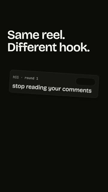 Same reel. Different hook.